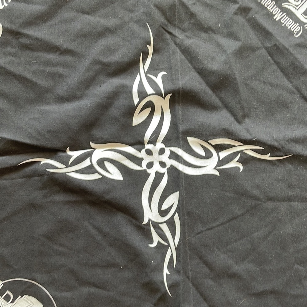 Vintage Arizona Bike Week Crown Royal Cuervo Black Captain Morgan Bandanna Black - Picture 6 of 6